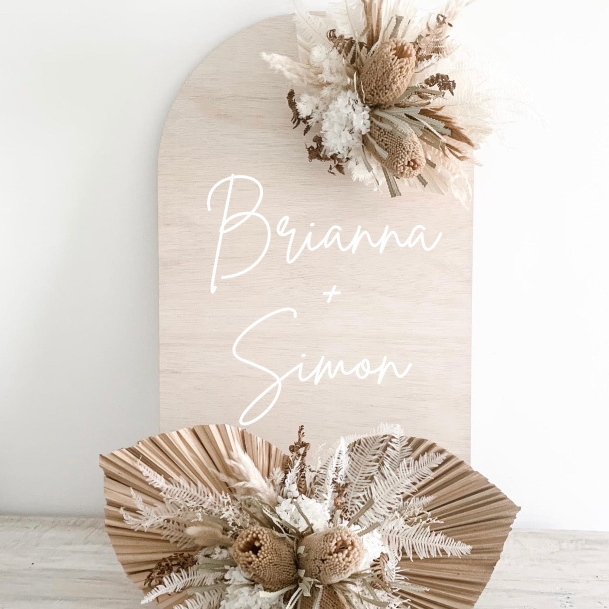 Personalised Arch Wooden Event Sign/Photo Prop image 0