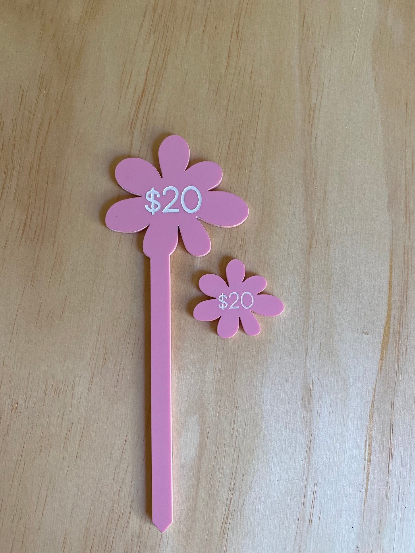 Flower Acrylic Price Tags | Display | Store Display | Market Display
