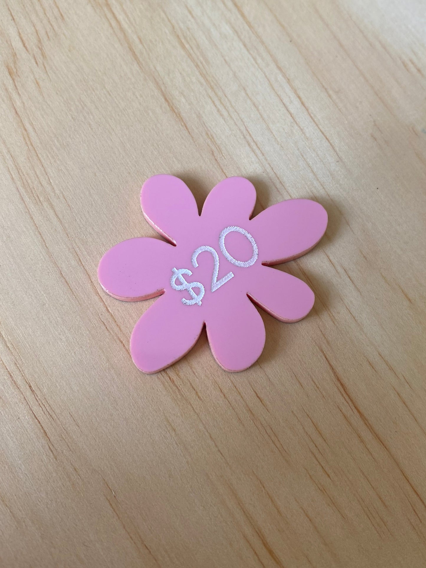 Flower Acrylic Price Tags | Display | Store Display | Market Display