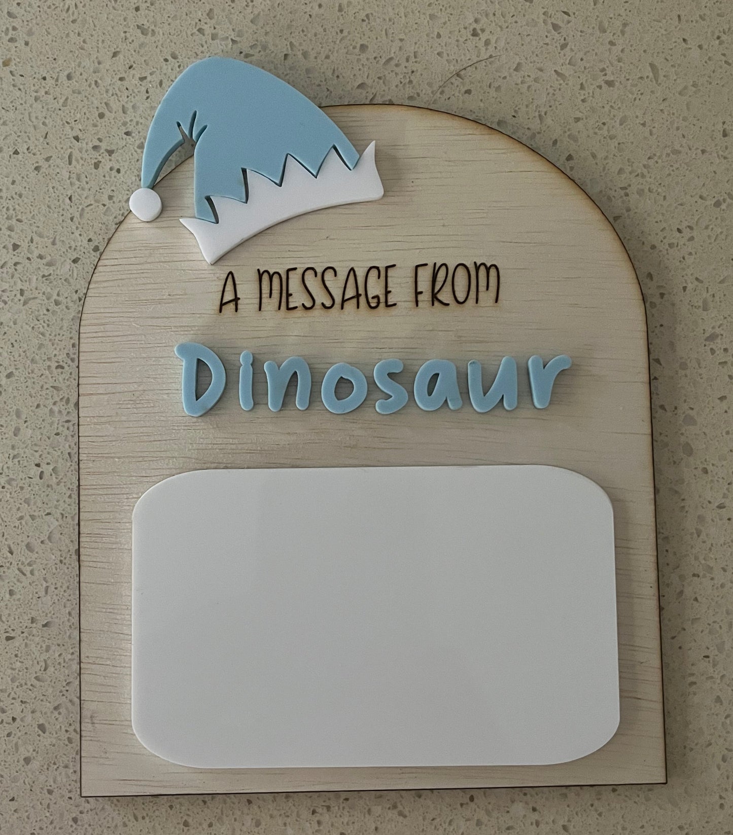 Personalised Elf Name Message Board | Elf Accessory | A Message From Your Elf Whiteboard Sign