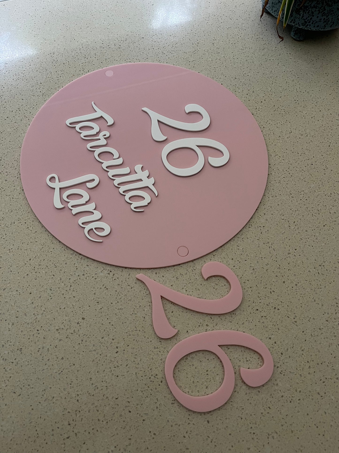 Acrylic House Numbers -Retro Font
