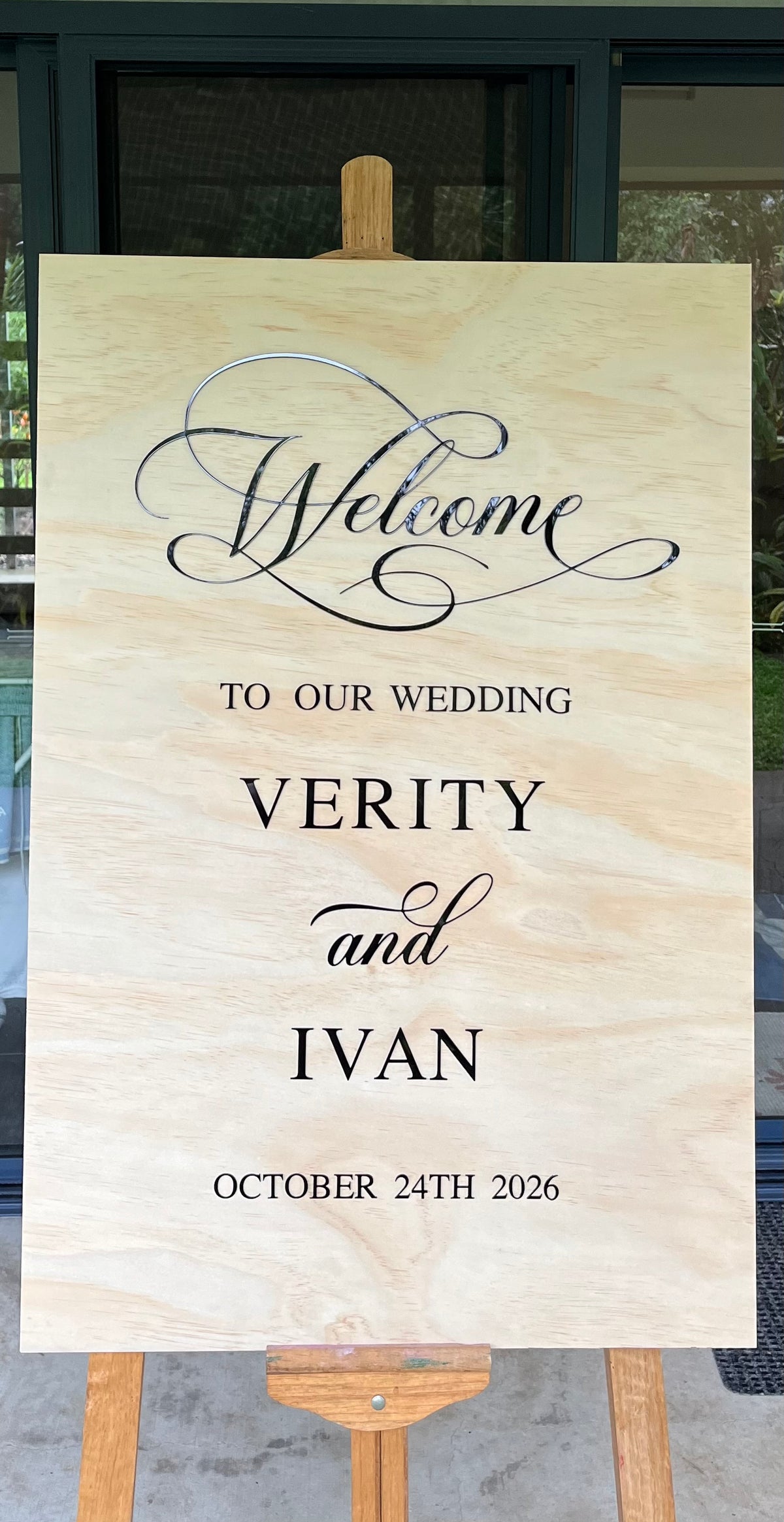 Personalised Wedding Wooden and Acrylic Sign
