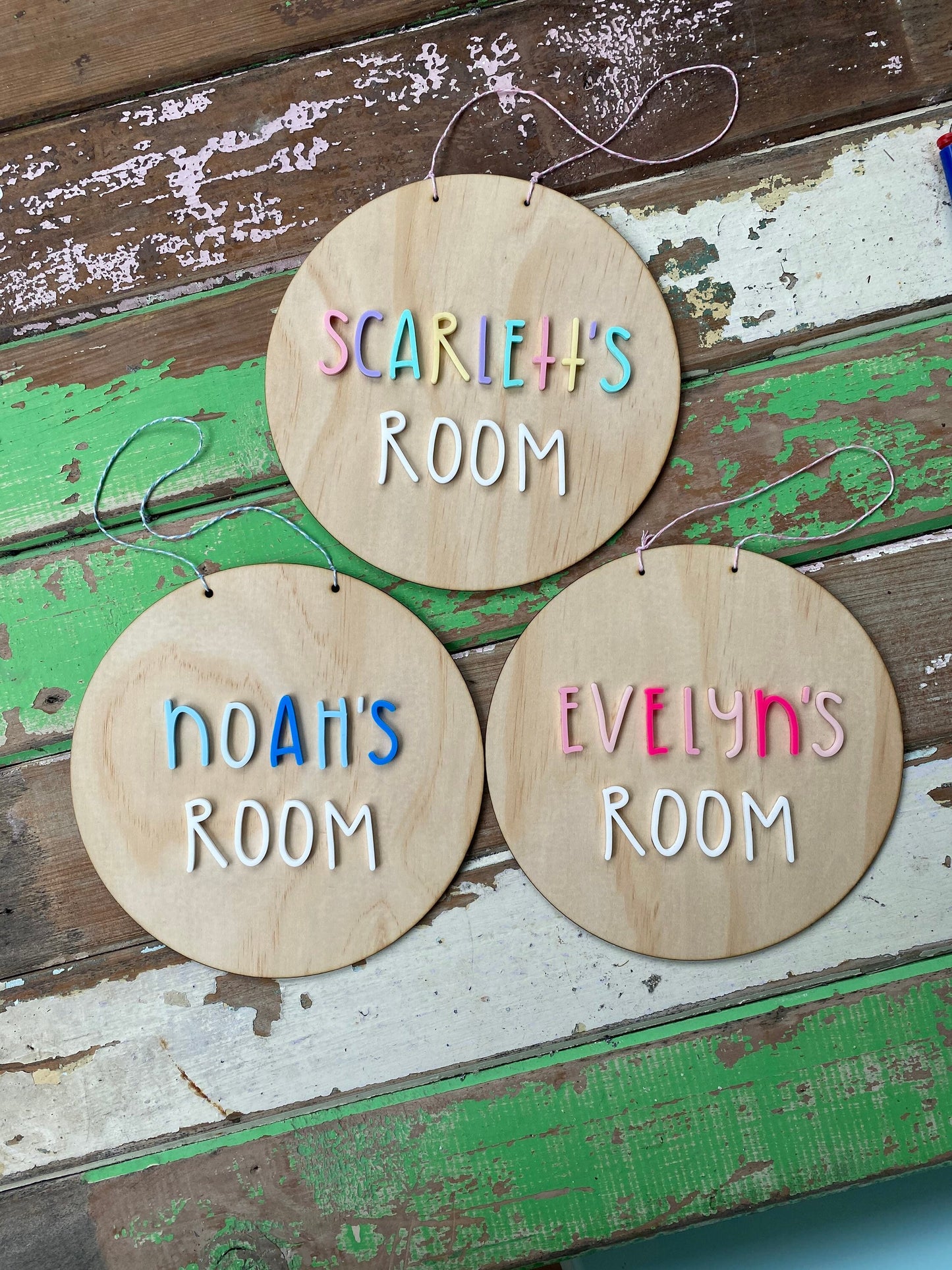 Personalised Wooden Kids Room/Door Sign/Room Signs