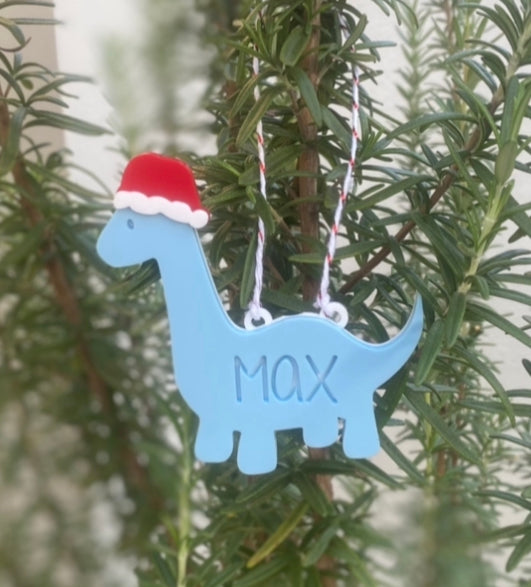 Personalised Dinosaur Christmas Ornament / Decoration image 0