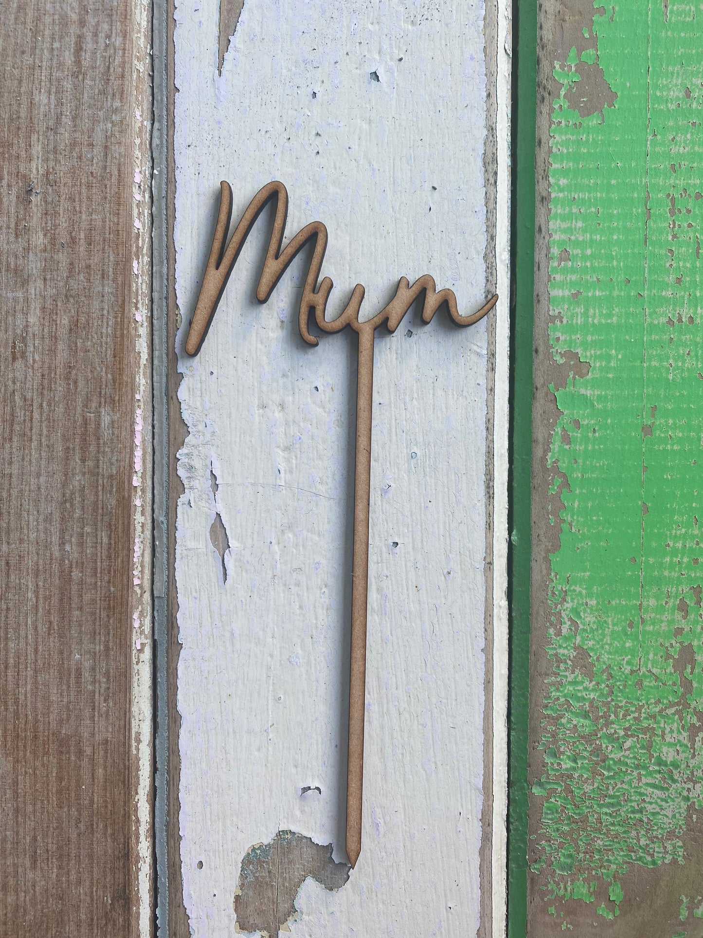 Wooden Dried Flower Stake-Mum