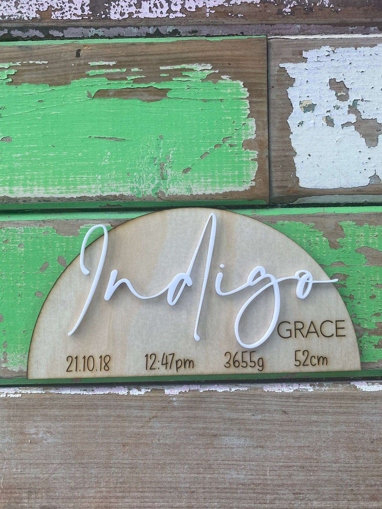 Wooden Birth Announcement Plaque | Wooden Sign | Photo Prop | New Baby | Nursery Decor