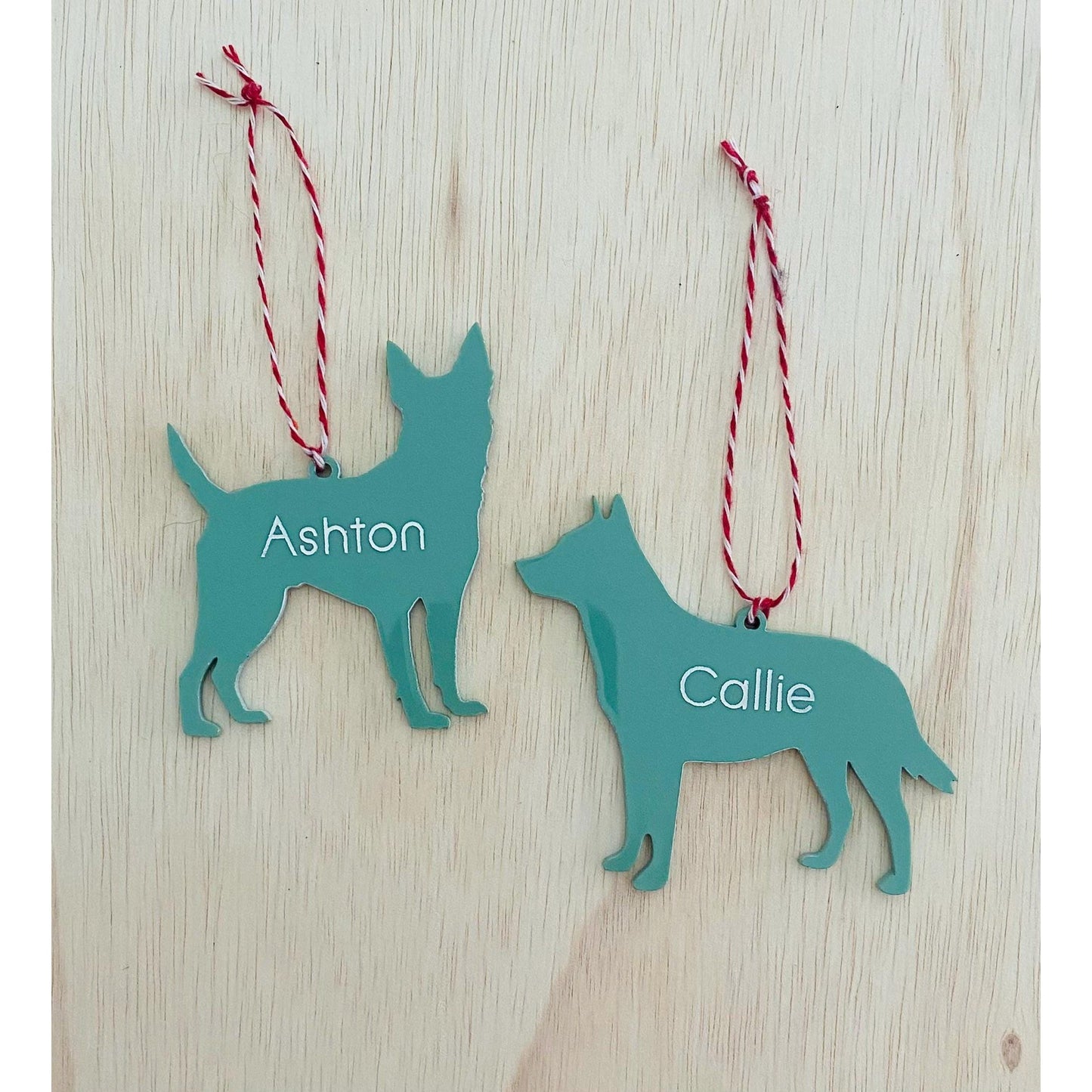 Personalised Acrylic Dog Christmas Tree Ornament