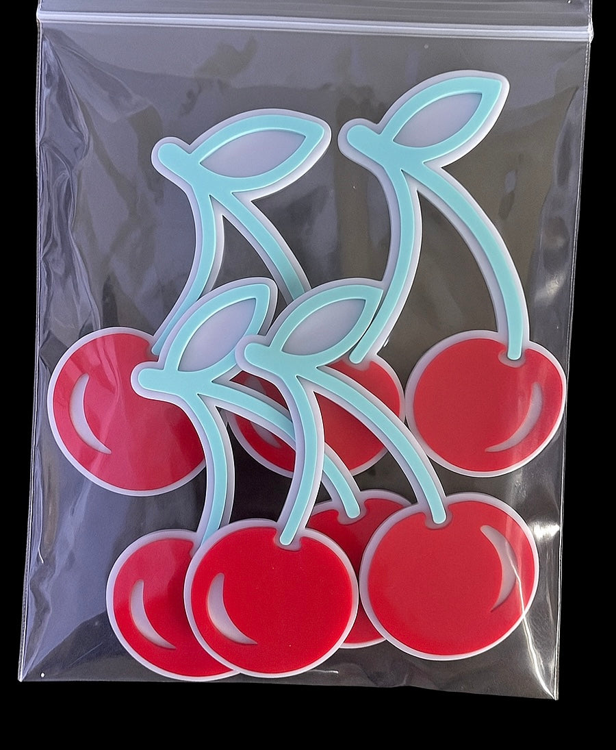 Cherry Double Layered Wall Art | Cake Charms | Keyring or Magnet