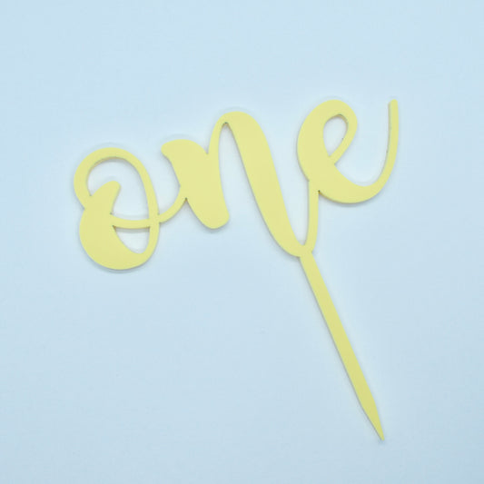 Number One Pastel Cake Topper image 0