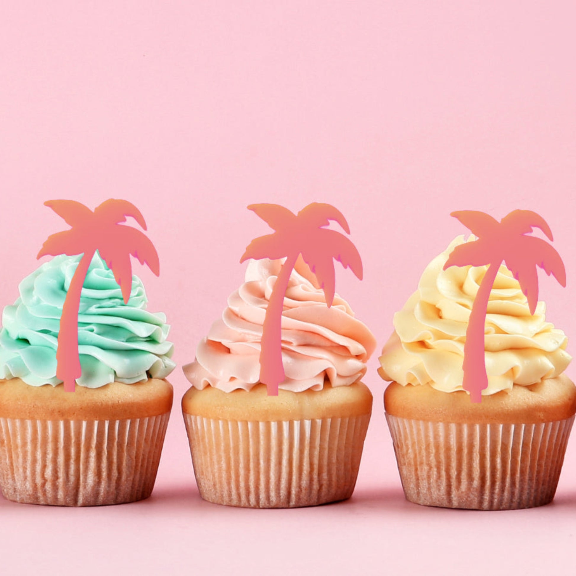 Acrylic Palm Tree Cupcake Topper/Charms image 0