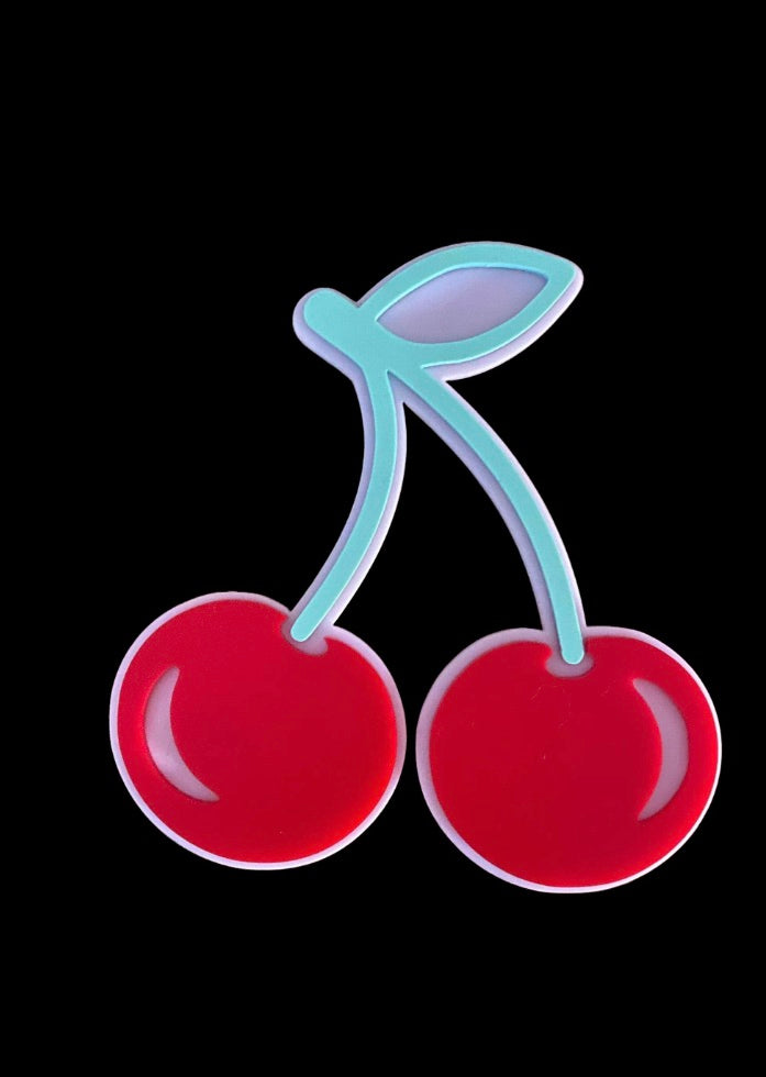 Cherry Double Layered Wall Art | Cake Charms | Keyring or Magnet