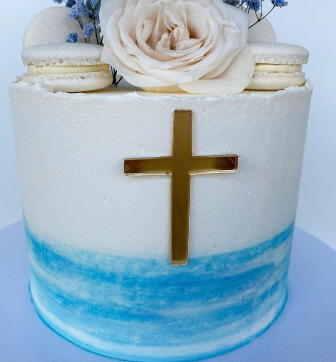 Personalised Baptism Acrylic Cake Topper image 1