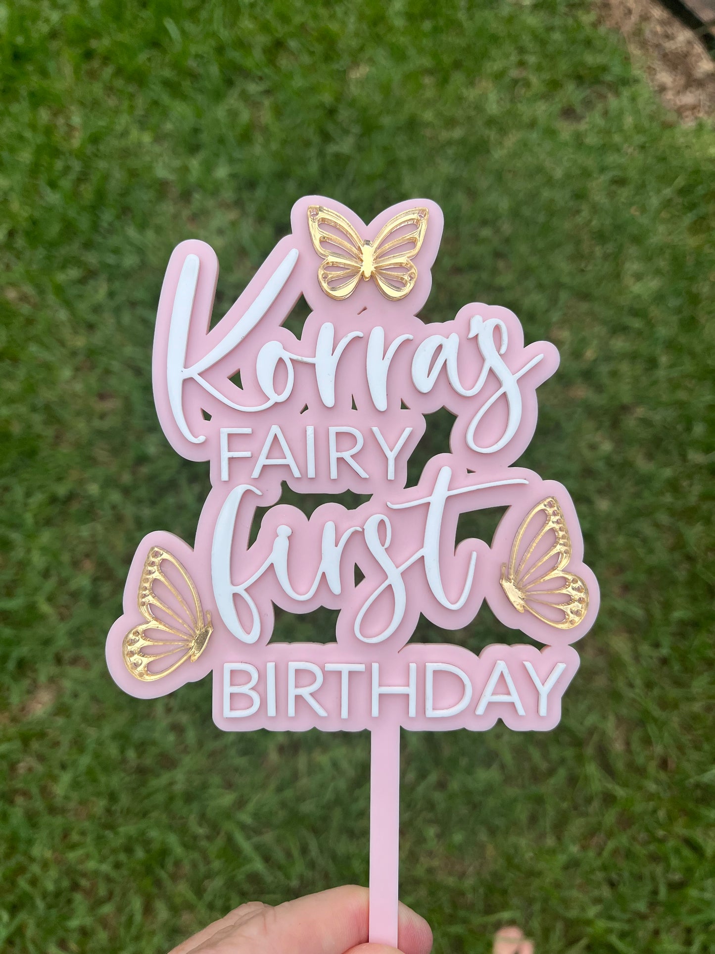 Personalised Fairy First Cake Topper