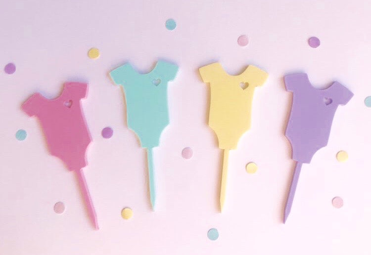 Baby Onesies Cupcake Toppers image 0