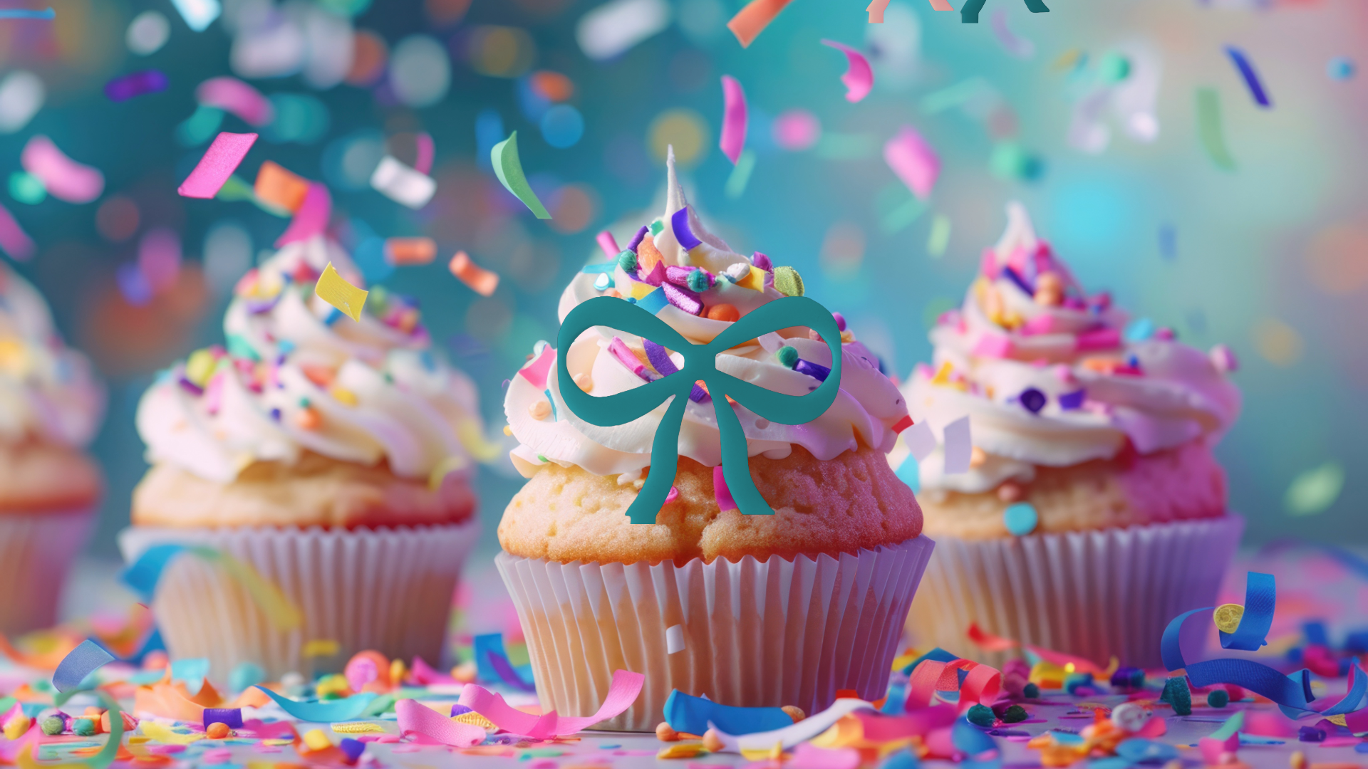 Acrylic Bow Cupcake Topper/Charms image 1