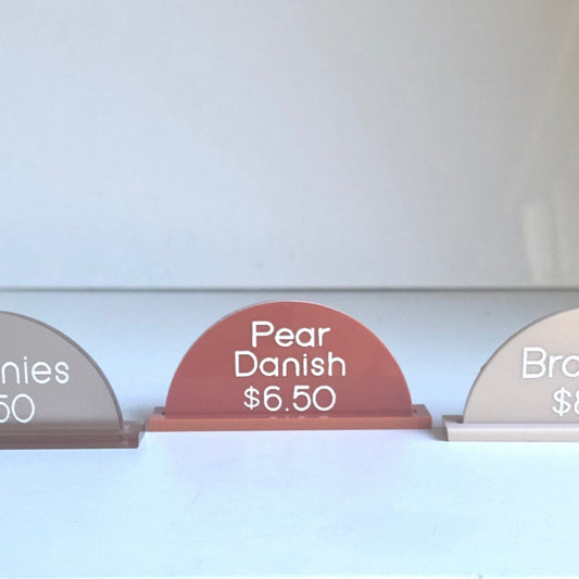  Custom Acrylic Arch Labels | Display | Wording | Prices | Cafe Signs | Market  image 1