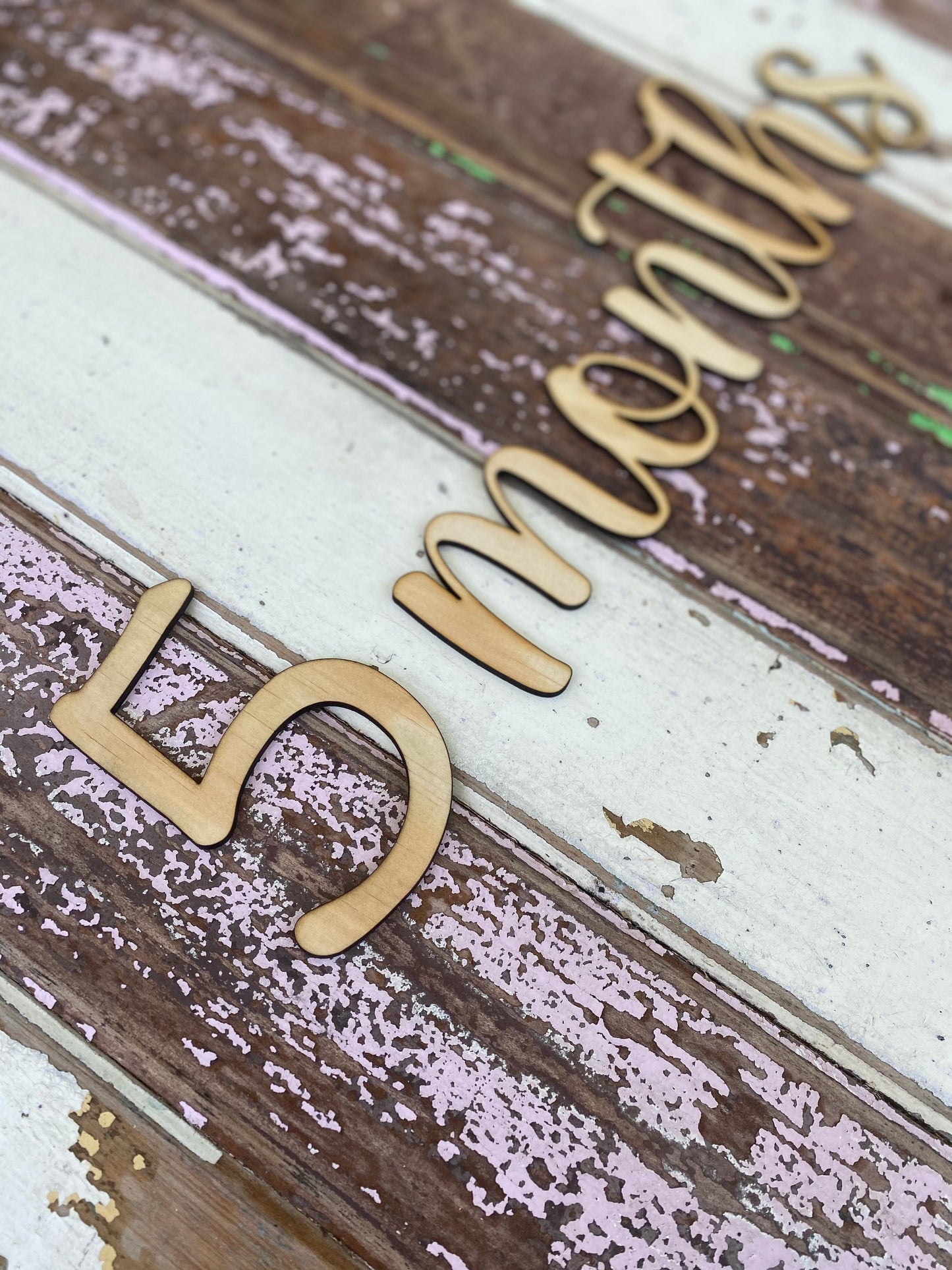 Milestone Wooden or Acrylic Numbers and Words Pack