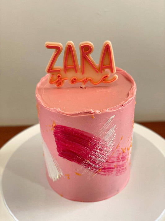 Personalised Name and Number Acrylic Cake Topper