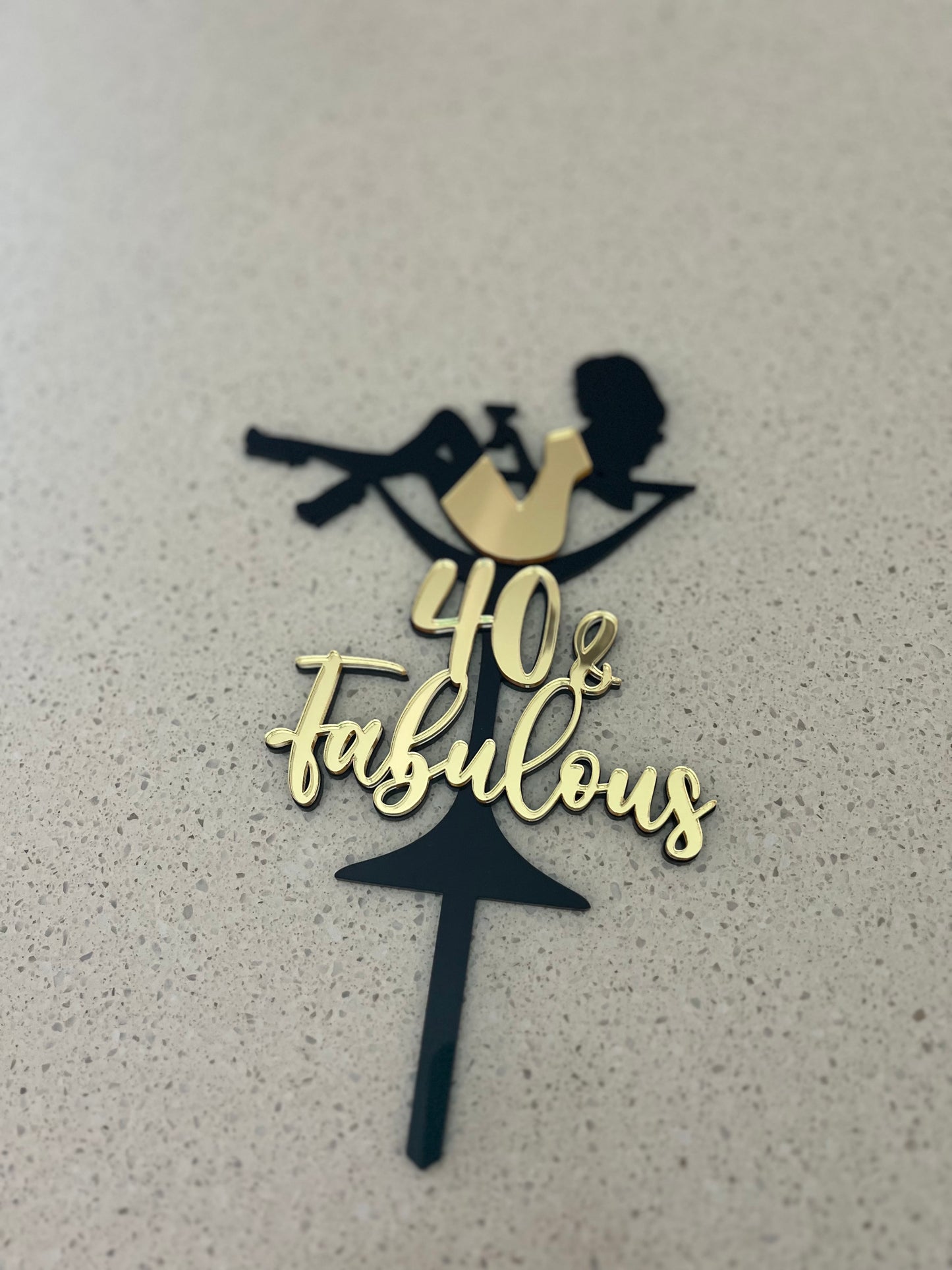 Birthday Number & Fabulous Cake Topper