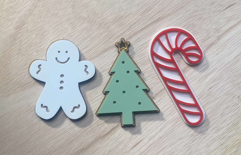 Personalised Wooden & Acrylic Christmas/Easter Box Decoration/ Names / Santa image 3