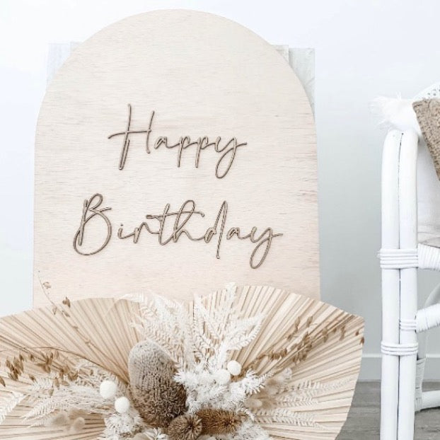 Happy Birthday Wooden Arch Sign image 0