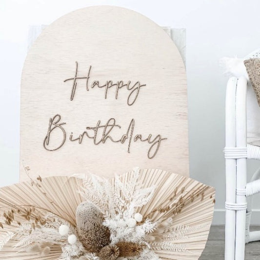 Happy Birthday Wooden Arch Sign image 0