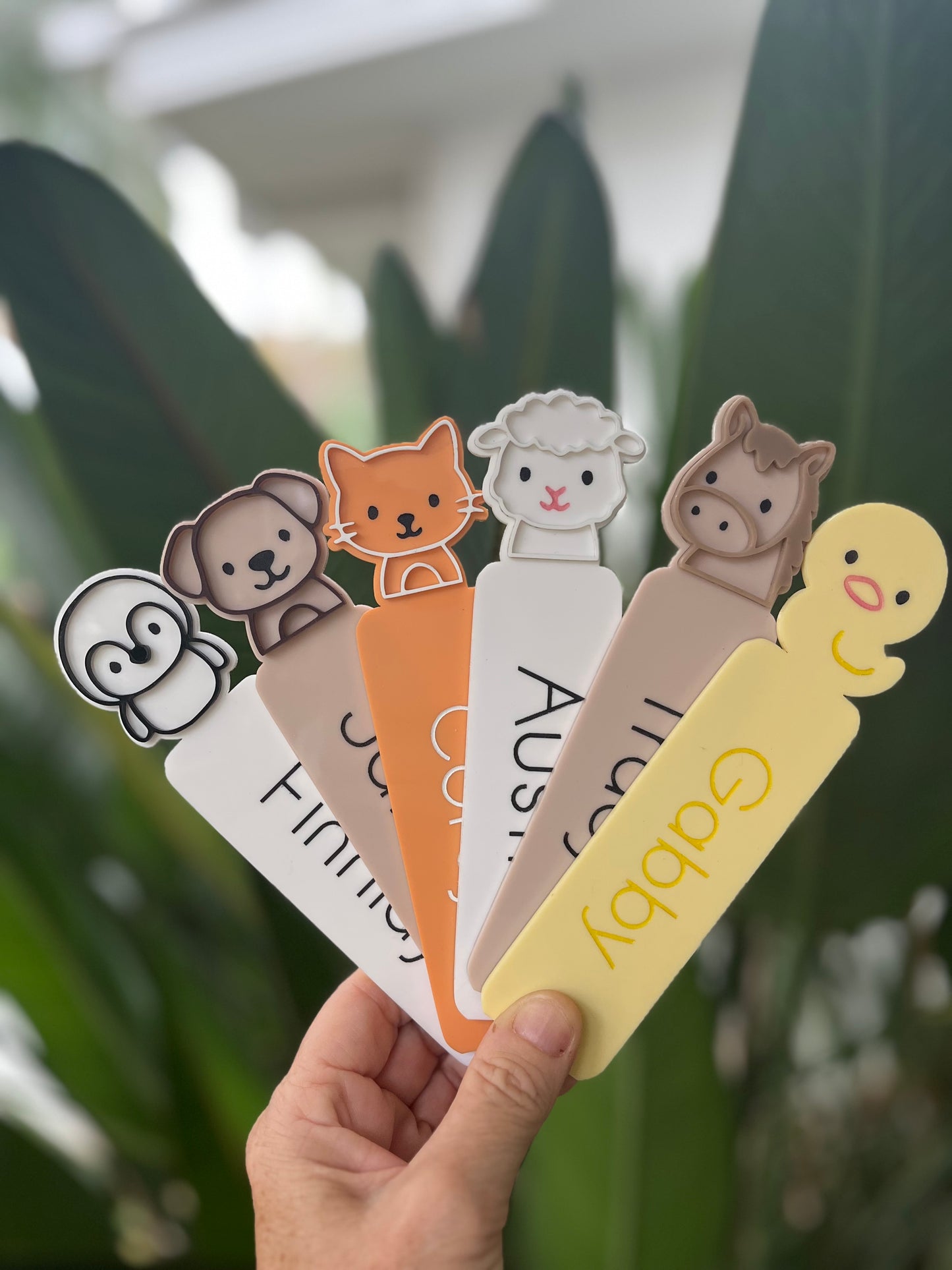 Animal Personalised Acrylic Book Mark