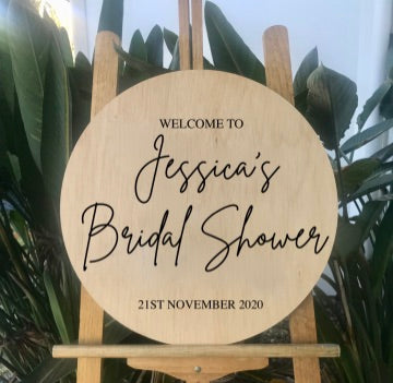 Personalised Bridal Shower Wooden Sign image 1
