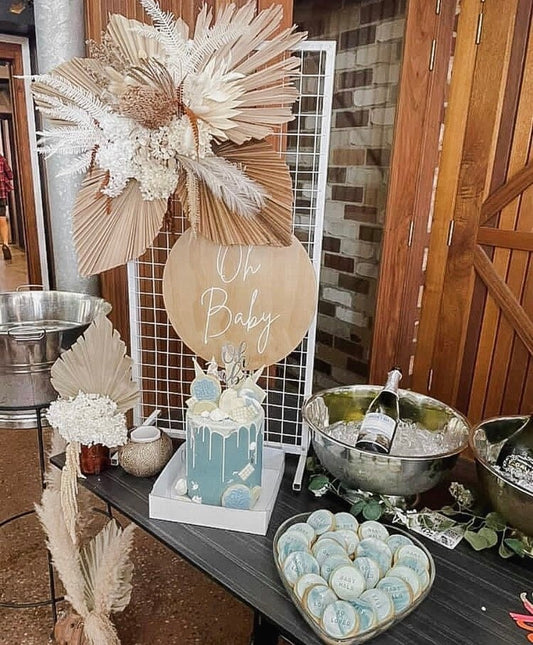 Oh Baby Round Wooden Sign/Party Display/Photo Shoot