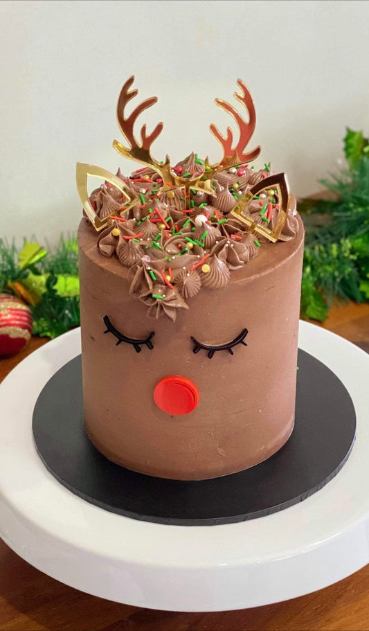 Acrylic or Wood Reindeer Cake Topper Kit image 0