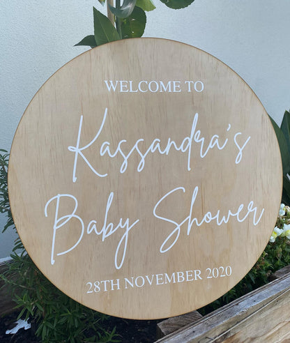 Personalised Bridal Shower Wooden Sign image 2