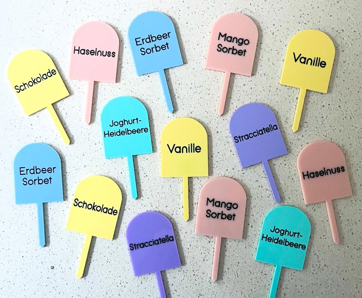 Icecream|Gelato Display Signs|Labels