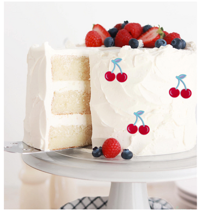 Cherry Double Layered Wall Art | Cake Charms | Keyring or Magnet