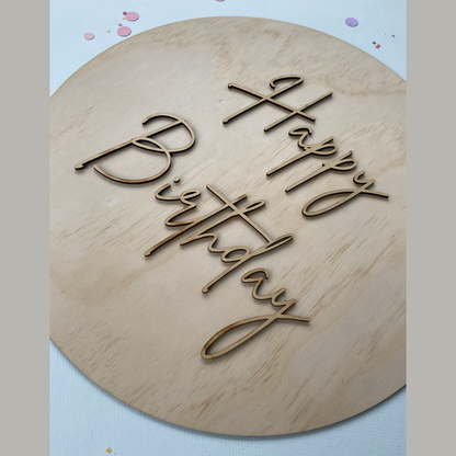 Happy Birthday Wooden Sign/Guest Book Alternative  image 1