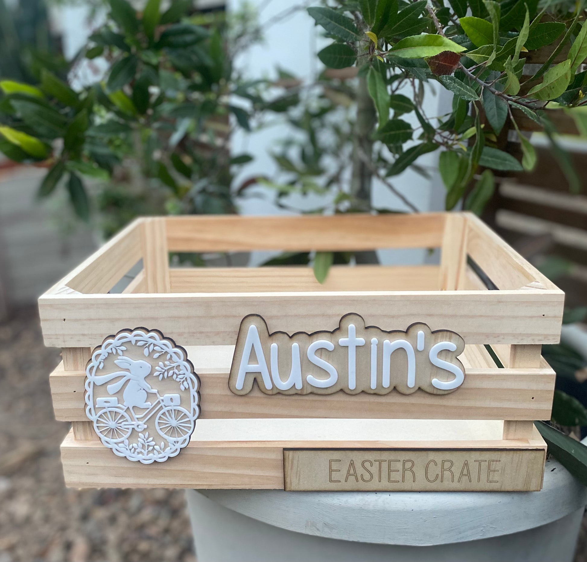 Personalised Wooden & Acrylic Christmas/Easter Box Decoration/ Names / Santa image 5