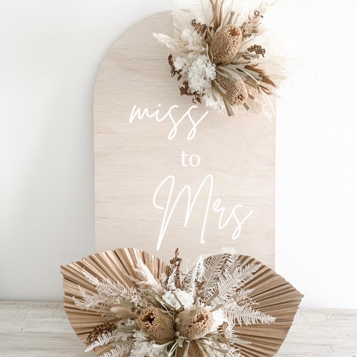 Miss to Mrs  Arch Wooden Event Sign/Photo Prop image 0