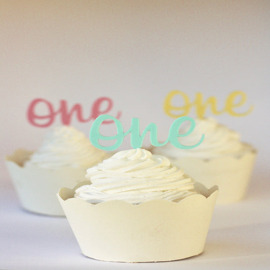 Number One Acrylic Cupcake Toppers image 0