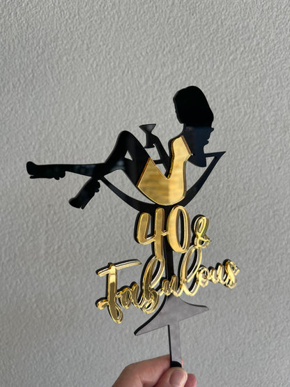 Birthday Number & Fabulous Cake Topper