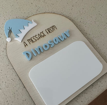 Personalised Elf Name Message Board | Elf Accessory | A Message From Your Elf Whiteboard Sign