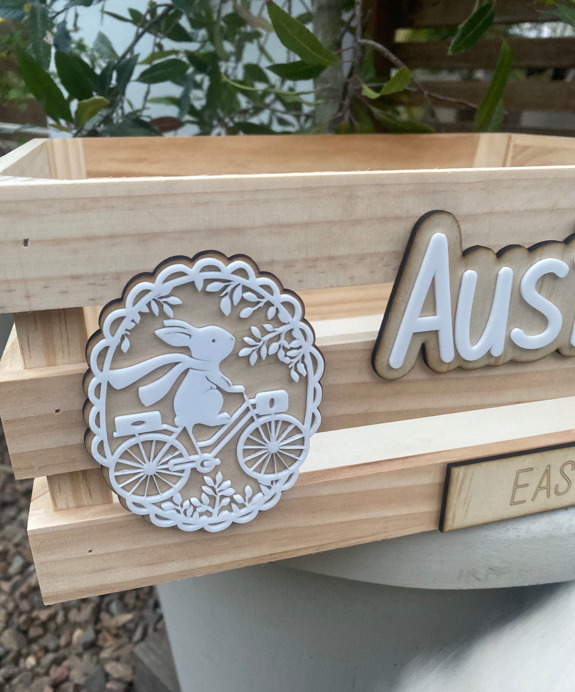 Personalised Wooden & Acrylic Christmas/Easter Box Decoration/ Names / Santa image 6