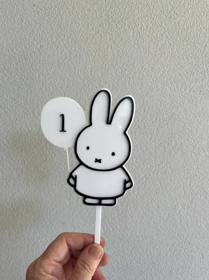 Miffy with Birthday Number Cake Topper