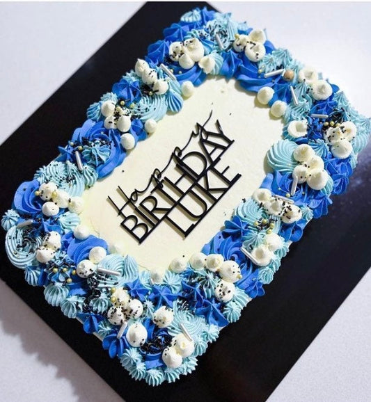 Personalised Happy Birthday Cake Topper - Acrylic with or without stick