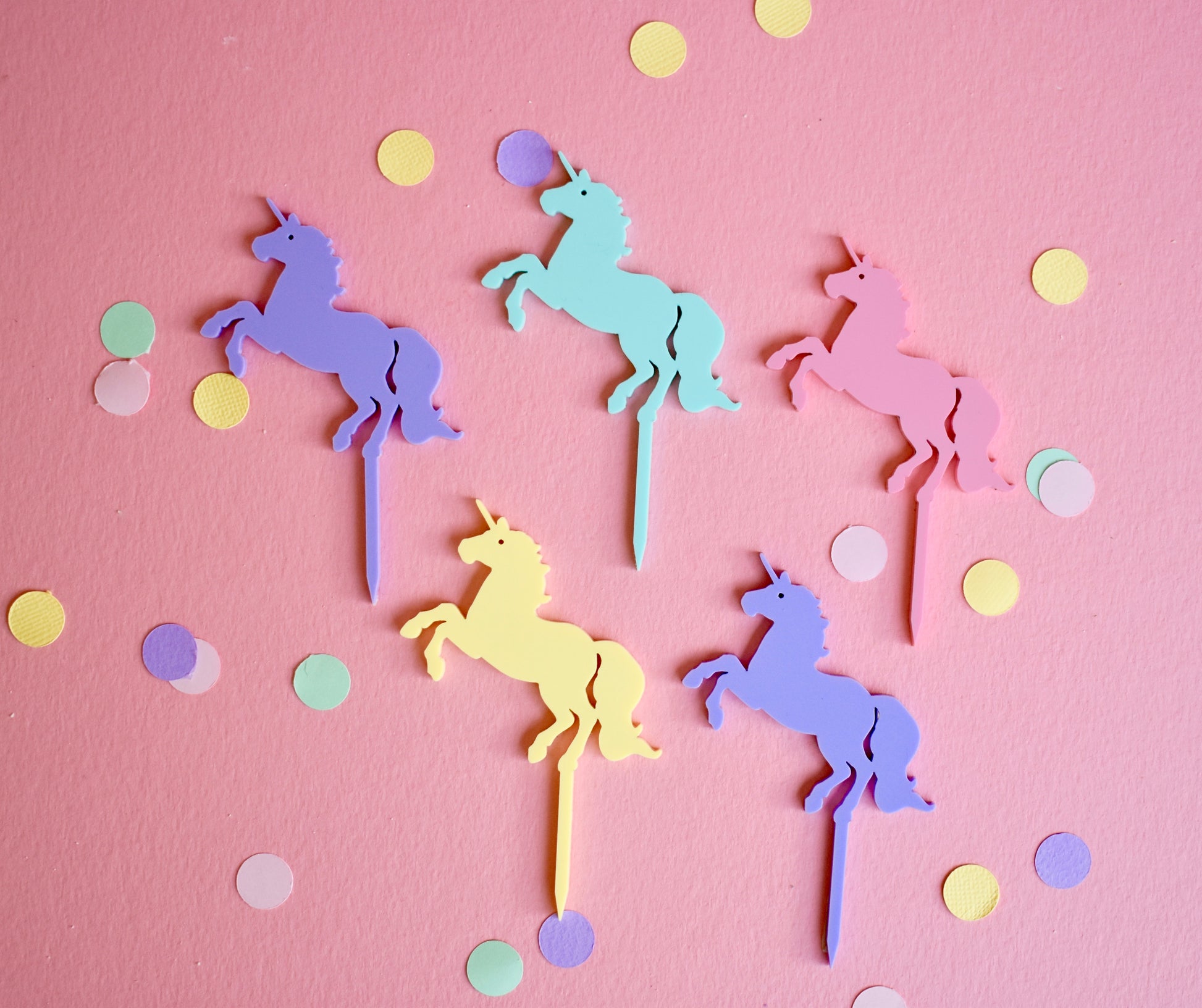 Unicorn Cupcake Toppers image 2