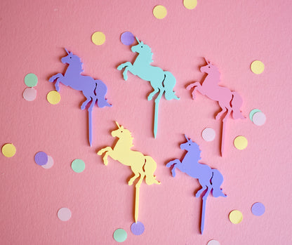 Unicorn Cupcake Toppers image 2