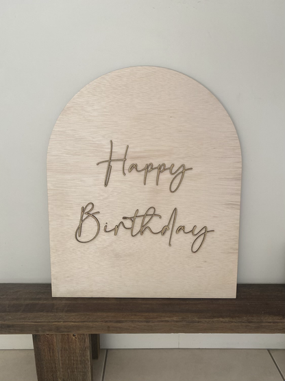 Happy Birthday Wooden Arch Sign image 1