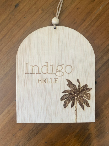 Personalised Palm Tree Sign / Birth Announcement image 0
