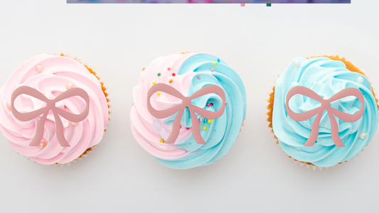 Acrylic Bow Cupcake Topper/Charms image 0