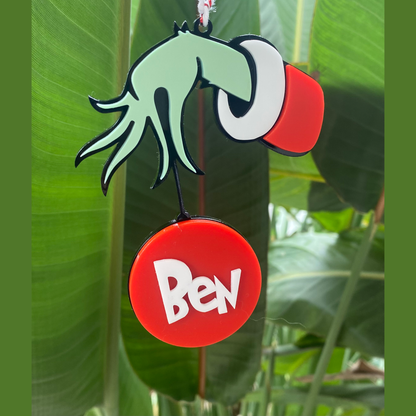 Grinch Christmas Ornament | Personalised  image 1