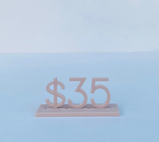 Acrylic Interchangeable Freestanding Numbers for Price Tags with Stand | Market Display | Retail Store Display | Pricing System