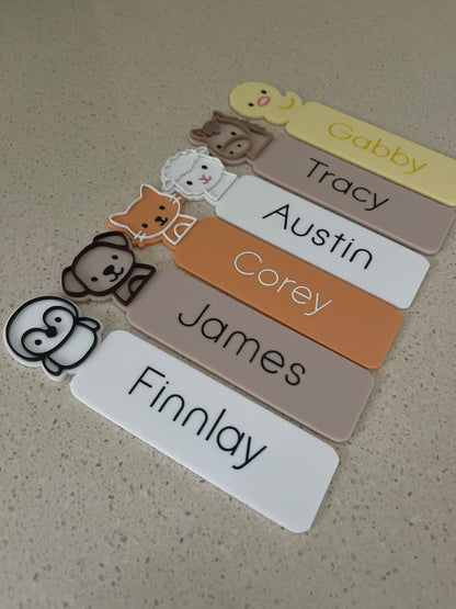 Animal Personalised Acrylic Book Mark